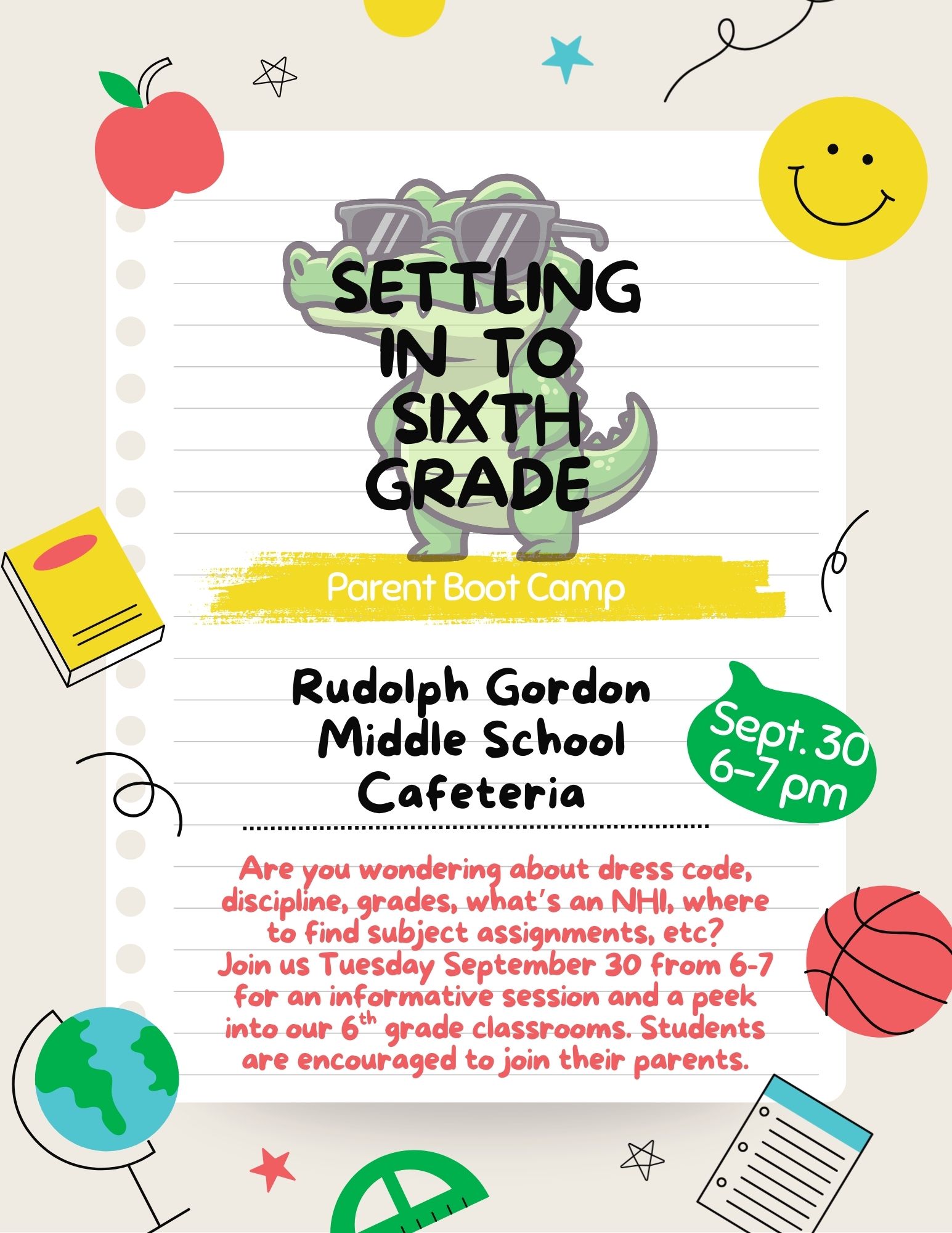 6th Grade Boot Camp